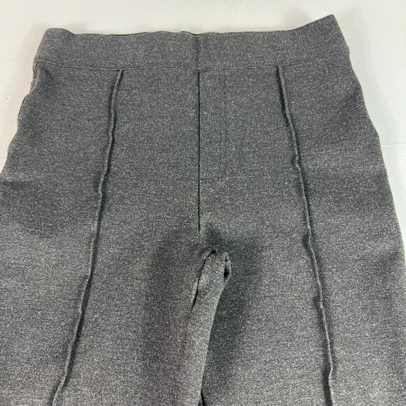 Spanx Super Smooth Pants Women's 27x26* Ponte Flare Crop Front Seam Black Tag M - Picture 2 of 16